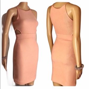 TopShop peach  bodycon dress size 2